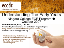 DATA DRIVEN PLANNING - Understanding The Early Years