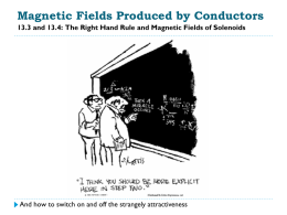 Magnetic Fields Produced by a Conductors