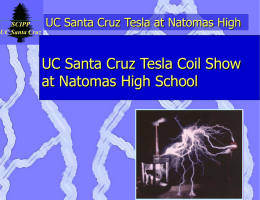 from Natomas High School Tesla Coil Demonstration