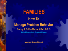 FAMILY CONFLICT RESOLUTION - Brandy An Coffee's House