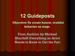 12 Guideposts Objective: To create honest, truthful