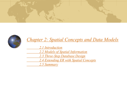 Spatial Concepts and Data Models