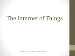 The Internet of Things from a talk by Bruce Sterling