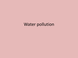Water pollution - WAY TO SUCCESS