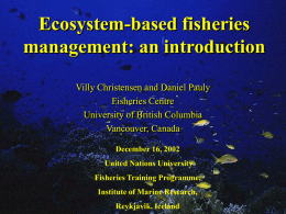 An introduction to ecosystem management - FTP-UNU