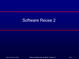 Software reuse 2 - Systems, software and technology