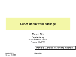 Super-beam work package in the νDS