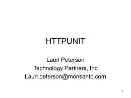HTTPUNIT - Object Computing