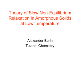 Theory of Slow Non-Equilibrium Relaxation in Amorphous