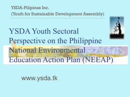 YSDA Youth Sectoral Perspective on the Philippine National