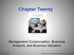 Management Compensation, Business Analysis, and Business