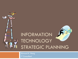 Information Technology Strategic Planning