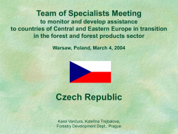 Development of the Czech forest related policy and