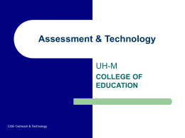 Assessment & Technology - University of Hawaii at Manoa