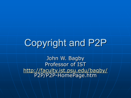 Copyright and P2P