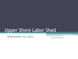 Upper Shore Labor Shed - Maryland Department of Labor