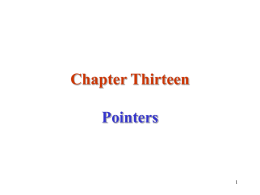 Pointers