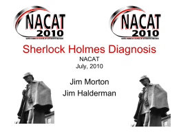 Sherlock Holmes Diagnosis