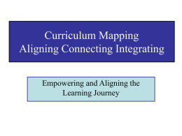 Curriculum Mapping for Integration and Inquiry