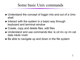 Basic Unix Commands