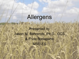Allergens - Mississippi Extension Service and Experiment