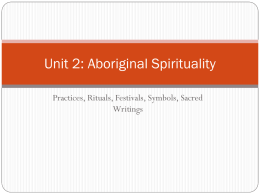 Unit 2: Aboriginal Spirituality