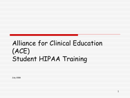 HIPAA - Colorado Center for Nursing Excellence