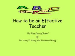How to be an Effective Teacher - Teachers.Net