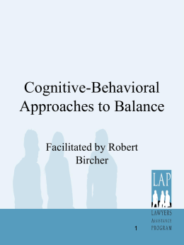 Cognitive-Behavioral Approaches to Balance
