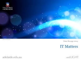 IT Matters - University of Adelaide