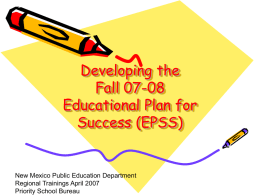 Educational Plan for Student Success