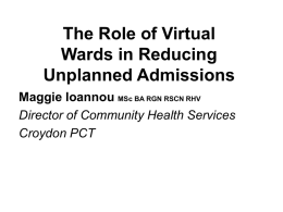 The Role of Virtual Wards in Reducing Unplanned Admissions
