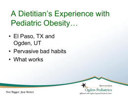 A Dietitian&rsquo;s Experience with Pediatric Obesity&hellip;