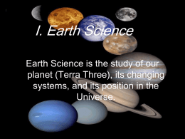 Earth Science - Harpursville Middle School