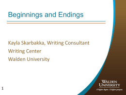 View PPT “Beginnings and Endings”