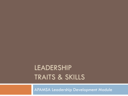 Leadership Traits & skills