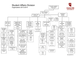Office of Student Affairs Organization 2004-2005