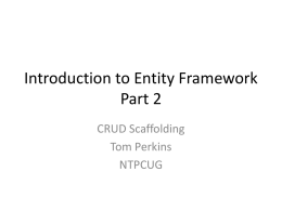 Introduction to Entity Framework Part 2