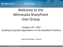 Composite Applications with SharePoint