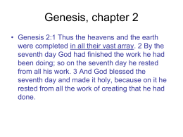 Genesis, chapter 2 - Our Savior's, Eyota