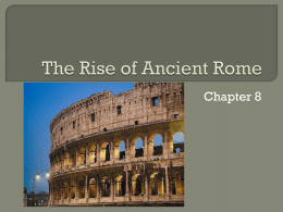 The Rise of Ancient Rome - Tewksbury Township Schools