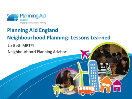 Planning Aid England Neighbourhood Planning