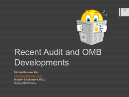 Recent Audit Developments