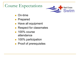 Expectations - Canadian Red Cross