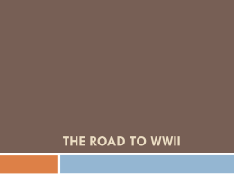 The Road to WWII - Langley School District #35