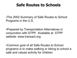 Safe Routes to Schools - Sustainable Pittsburgh