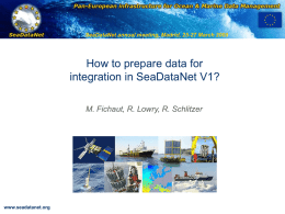 How to prepare data for data integration in SeaDataNet V1?