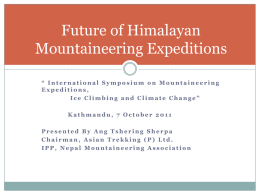 How to Improve the Future of Himalayan Mountaineering