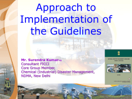 Approach to Implementation of the Guidelines