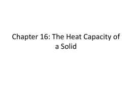 The Heat Capacity of a Solid